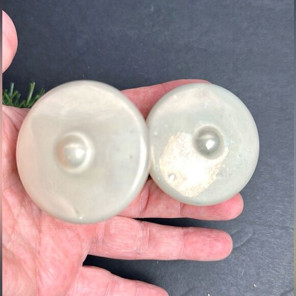 Two West Germany Christmas Bell Shaped Glass Ornaments Victorian Roses - Picture 7 of 11